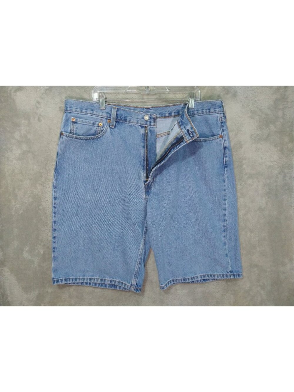 Levis 569 Shorts Mens 40 x 11 Blue Denim Straight Loose Fit Jean Jorts Dadcore